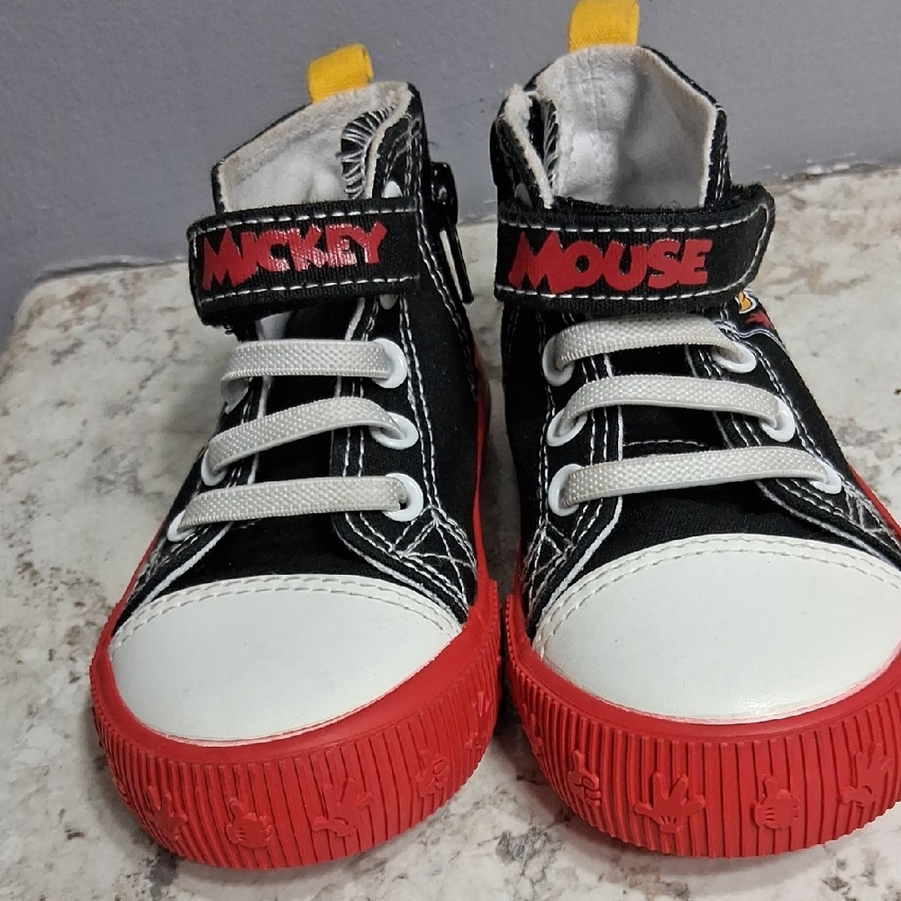 Final $6 Kids MICKEY MOUSE Black and Red Sneakers